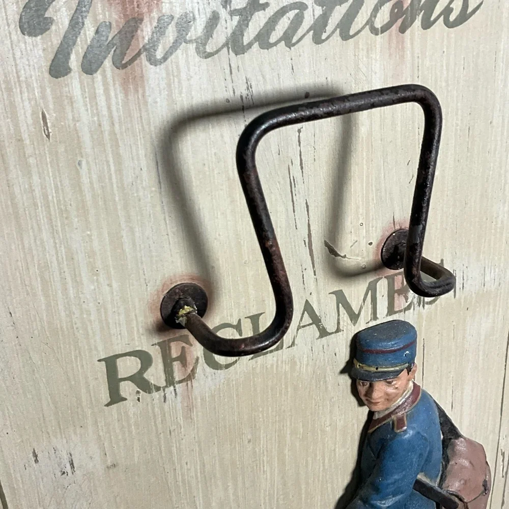 Vintage Style Wall Decor French Country Mail Organizer with Bicycle Design